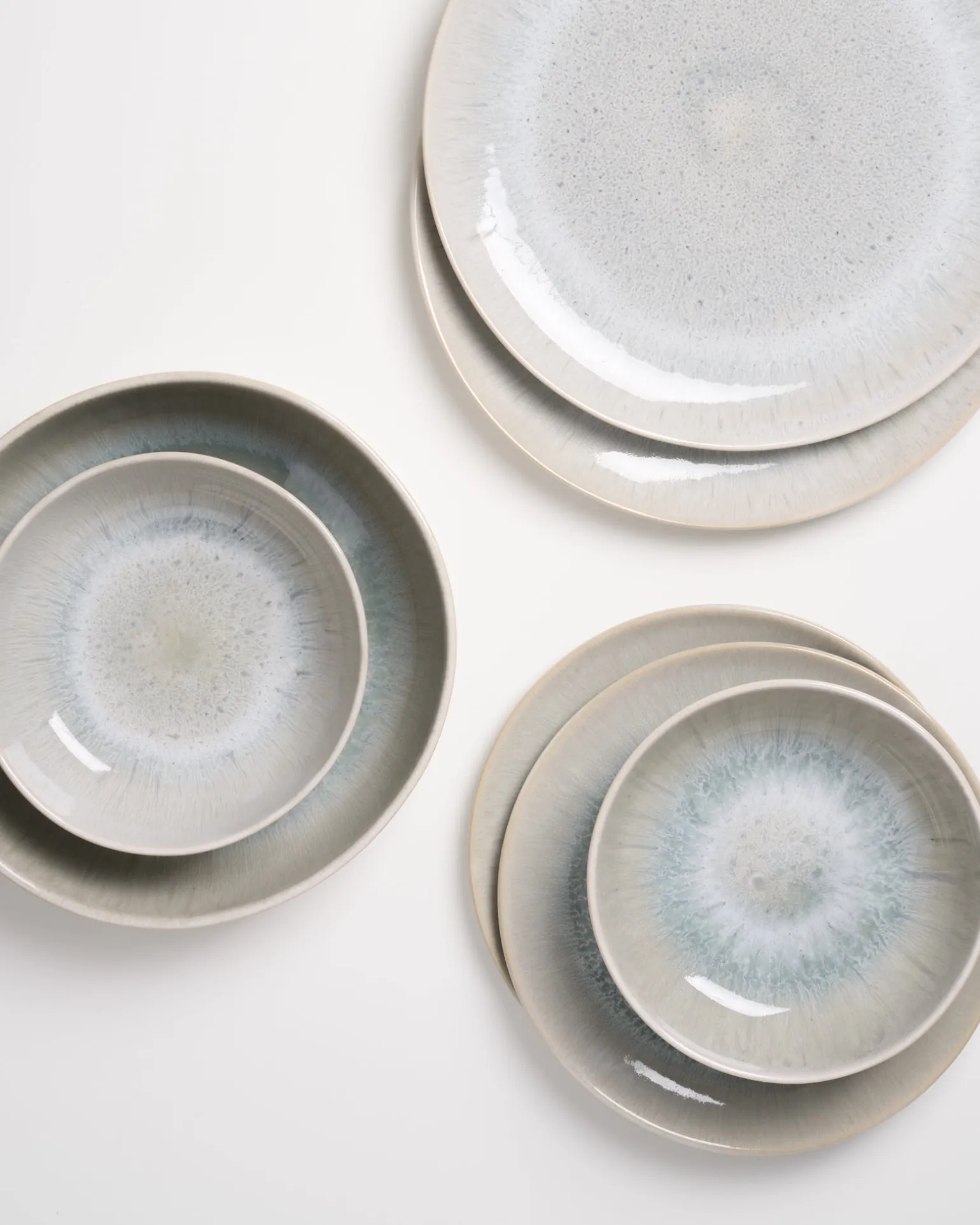 Areia Geschirr-Set modern grau 7-teilig