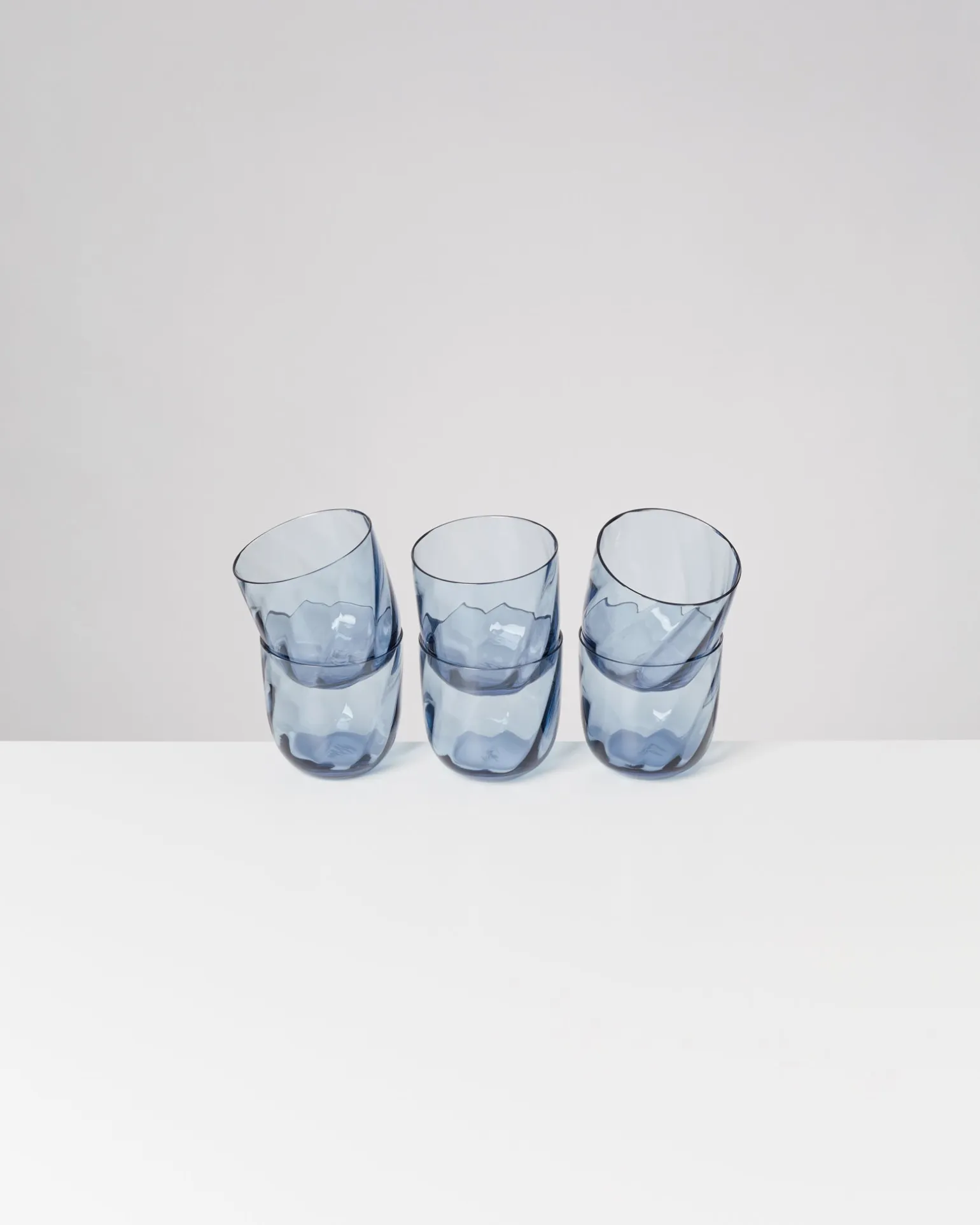 Calma Glas klein swirl blau 6er-Set
