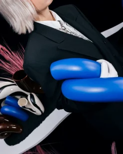 MaM x Ju Schnee Vase L blau