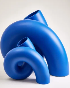 MaM x Ju Schnee Vase L blau