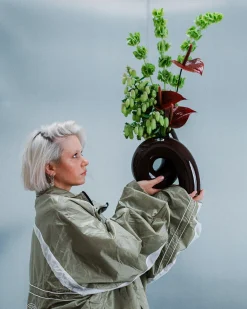 MaM x Ju Schnee Vase L mokka