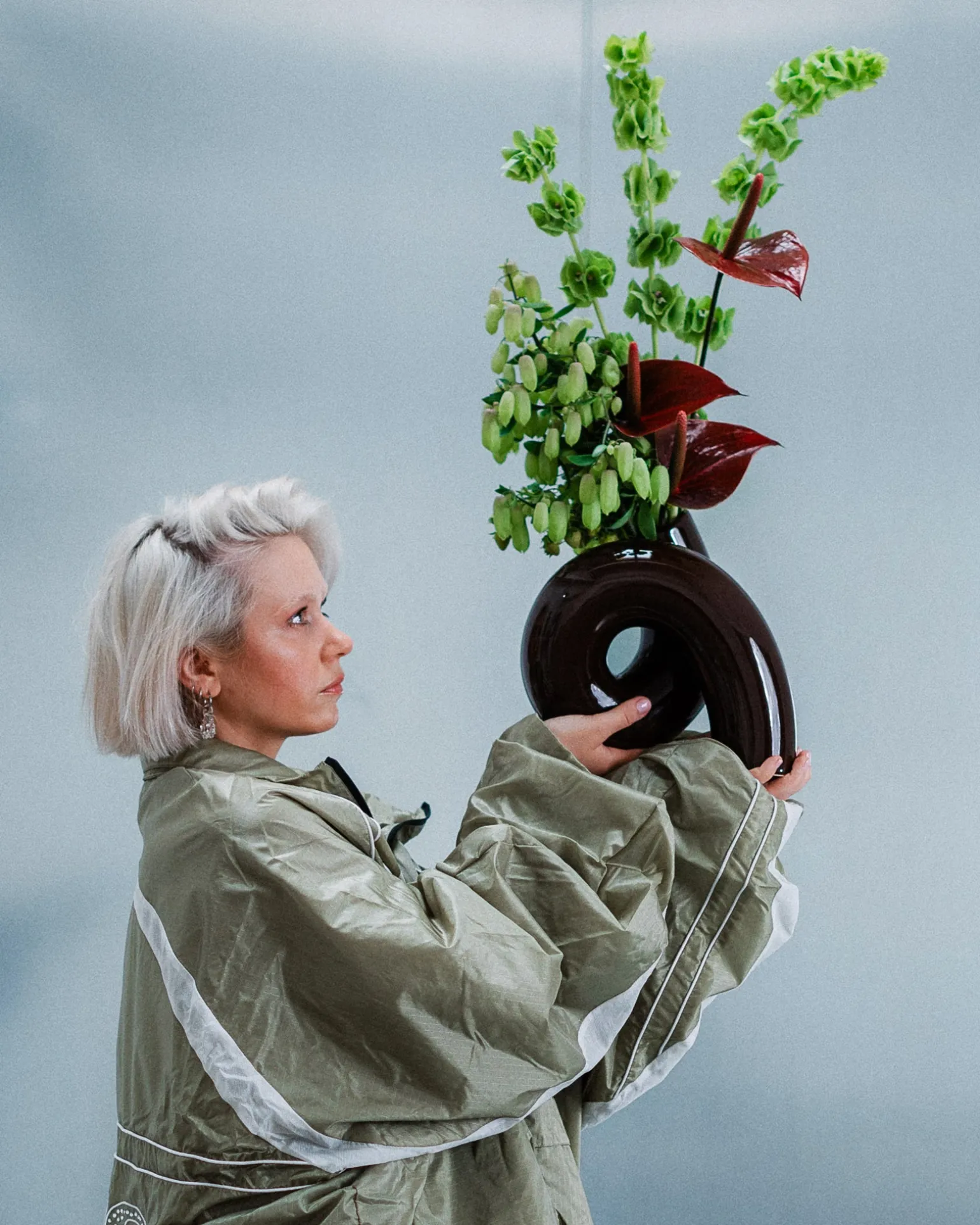 MaM x Ju Schnee Vase L mokka