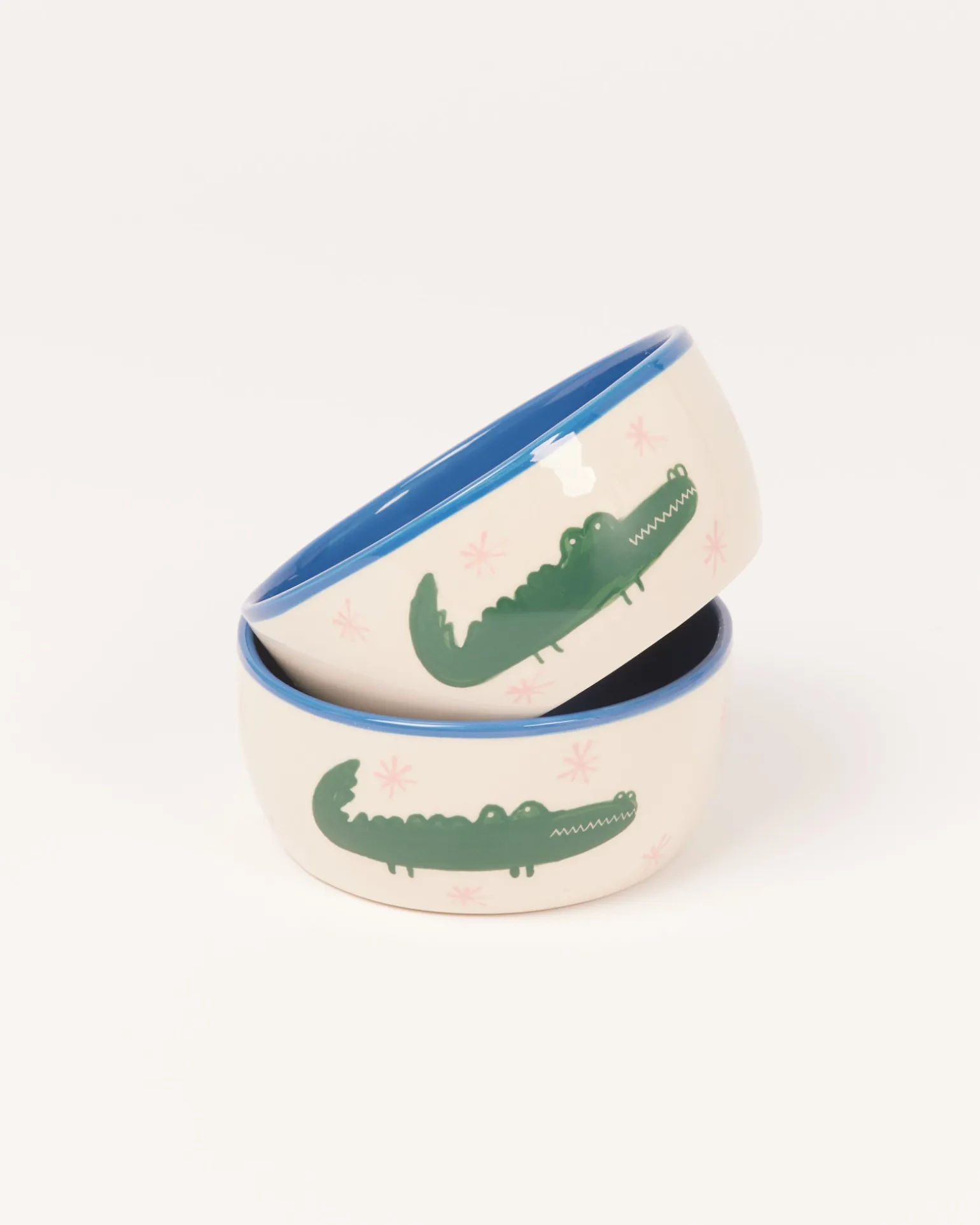 Miio Miini Müslischale Croco weiß blau