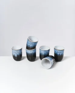 Alcachofra Becher groß schwarzblau 6er-Set