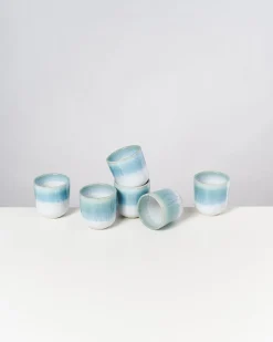 Alcachofra Becher klein grünblau 6er-Set