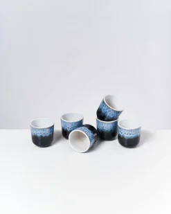 Alcachofra Becher klein schwarzblau 6er-Set