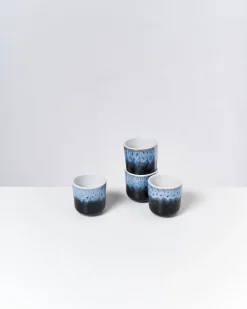 Alcachofra Becher klein schwarzblau 4er-Set