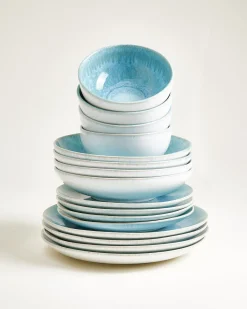 Alcachofra Geschirr-Set grünblau 16-teilig