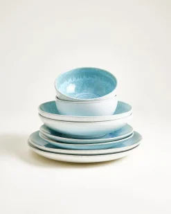 Alcachofra Geschirr-Set grünblau 8-teilig