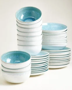 Alcachofra Geschirr-Set grünblau 40-teilig