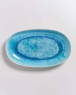 Alcachofra Servierplatte L grünblau