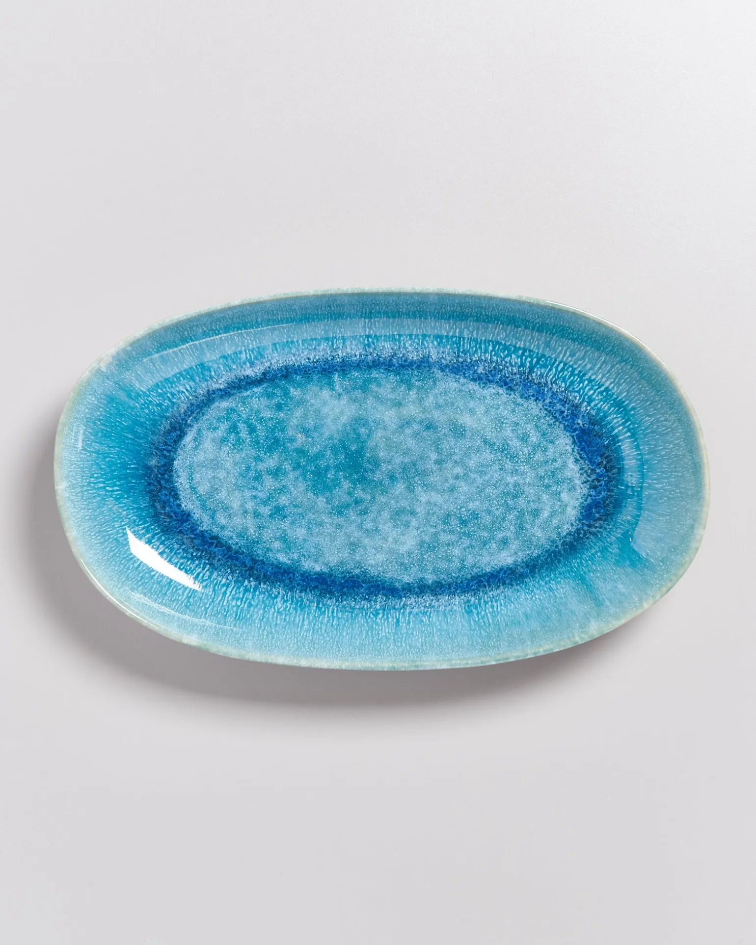 Alcachofra Servierplatte L grünblau