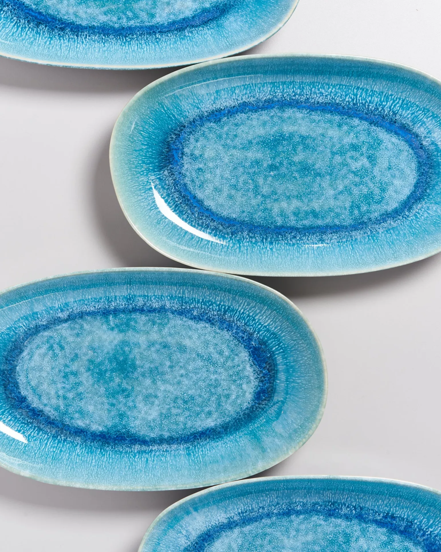 Alcachofra Servierplatte L grünblau