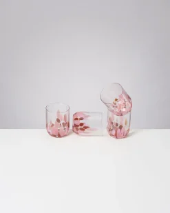 Alegria Glas groß bernstein rosa 4er-Set