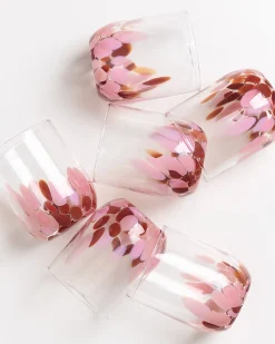 Alegria Glas groß bernstein rosa 6er-Set