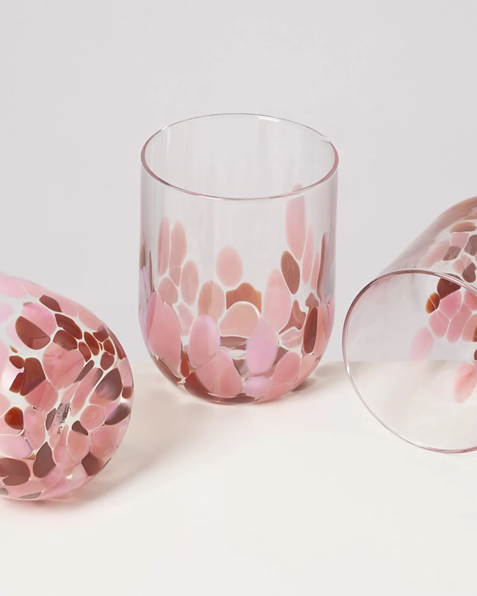 Alegria Glas groß bernstein rosa