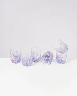 Alegria Glas groß lila blau 6er-Set