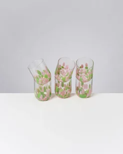 Alegria Glas groß rosa grün 6er-Set