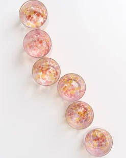 Alegria Glas groß rosa sand 6er-Set