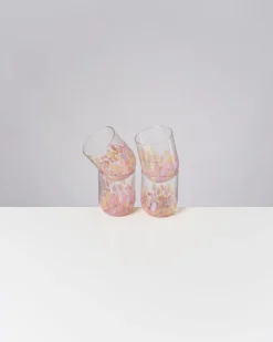 Alegria Glas groß rosa sand 4er-Set