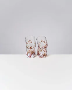 Alegria Glas klein bernstein rosa 4er-Set
