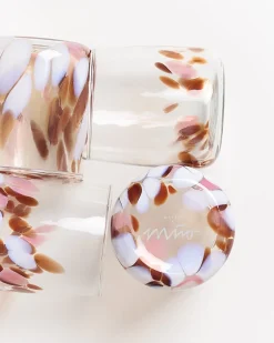 Alegria Glas klein bernstein rosa 4er-Set