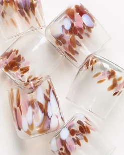 Alegria Glas klein bernstein rosa 6er-Set