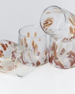 Alegria Glas klein bernstein sand 4er-Set