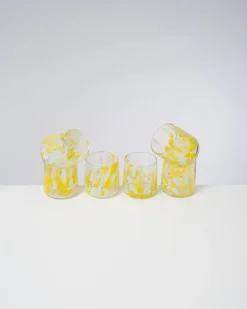 Alegria Glas klein gelb sand 6er-Set