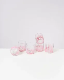 Alegria Glas klein rosa 6er-Set