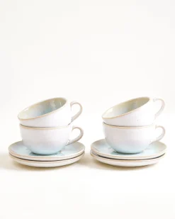 Areia Cappuccinotasse & Untertasse klein classic azur 4er-Set