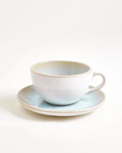 Areia Cappuccinotasse & Untertasse klein classic azur