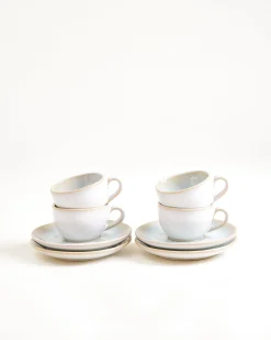 Areia Espressotasse & Espressountertasse classic azur 4er-Set