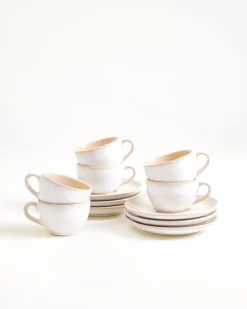 Areia Espressotasse & Espressountertasse classic sand 6er-Set