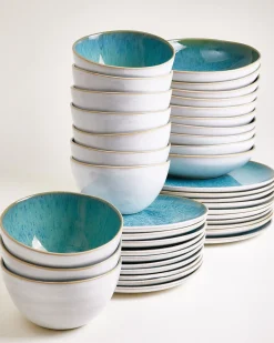Areia Geschirr-Set aqua 40-teilig
