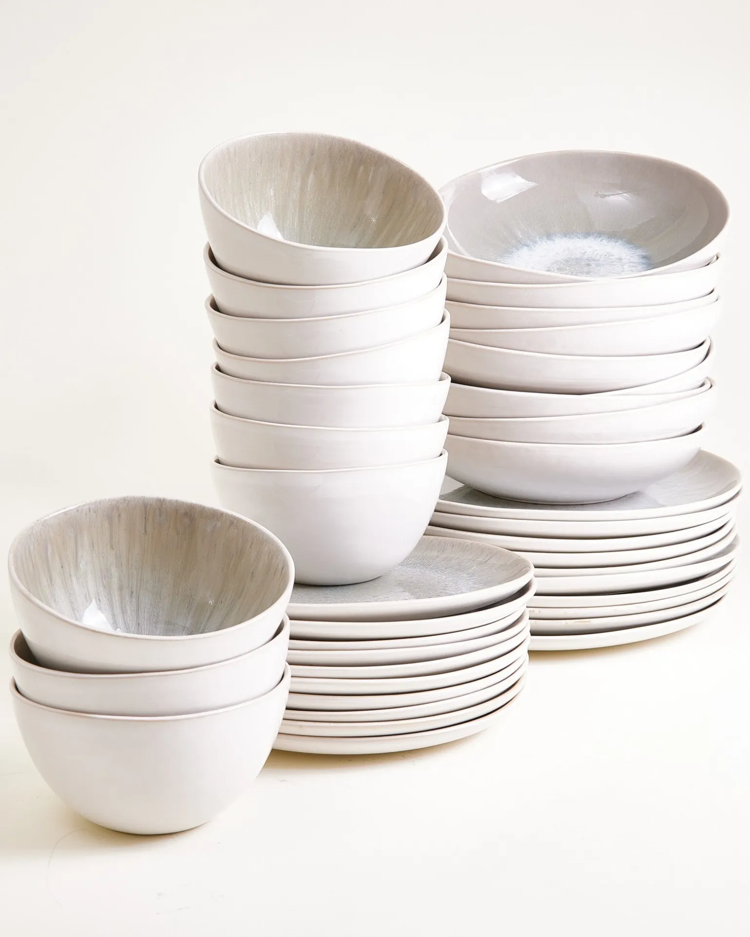 Areia Geschirr-Set grau 40-teilig