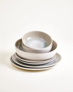 Areia Geschirr-Set modern grau 7-teilig