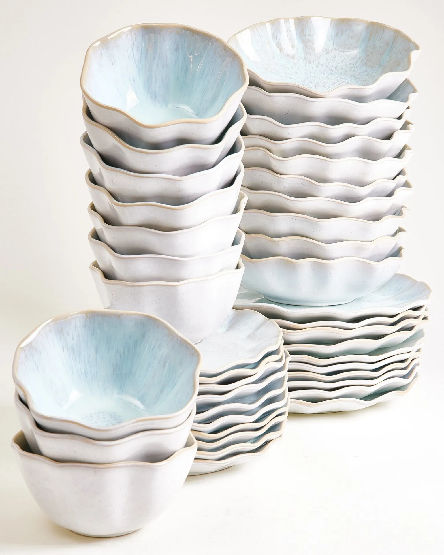 Areia Geschirr-Set shell azur 40-teilig