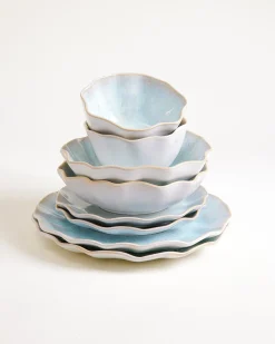 Areia Geschirr-Set shell azur 8-teilig