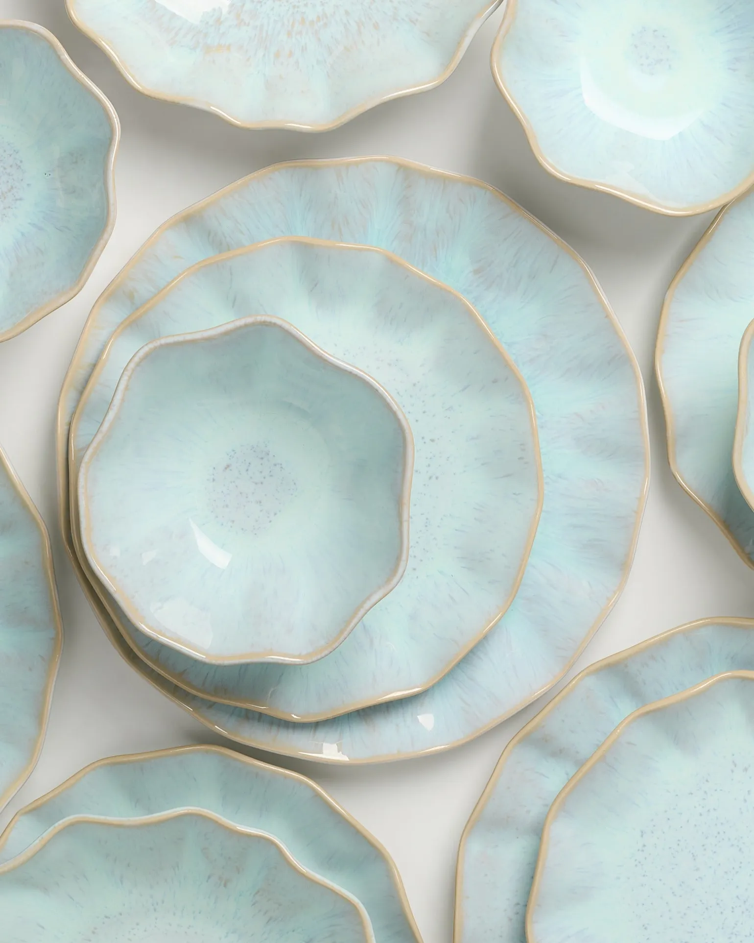Areia Geschirr-Set shell azur 24-teilig