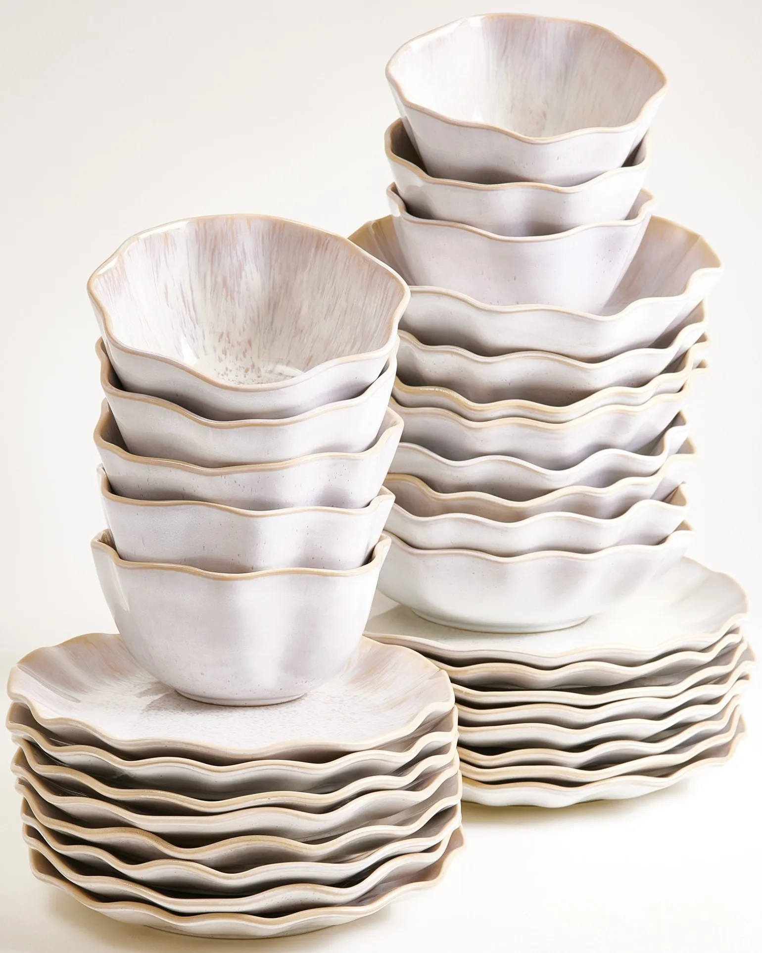Areia Geschirr-Set shell sand 32-teilig