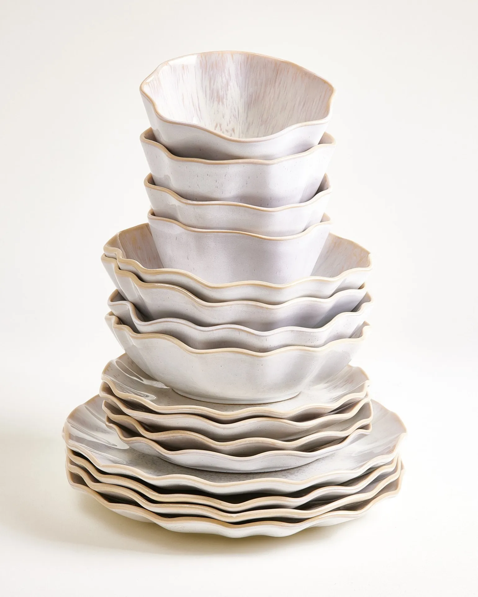 Areia Geschirr-Set shell sand 16-teilig