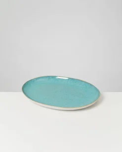 Areia Servierplatte L oval aqua