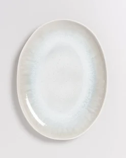 Areia Servierplatte L oval grau