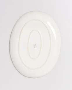 Areia Servierplatte L oval grau