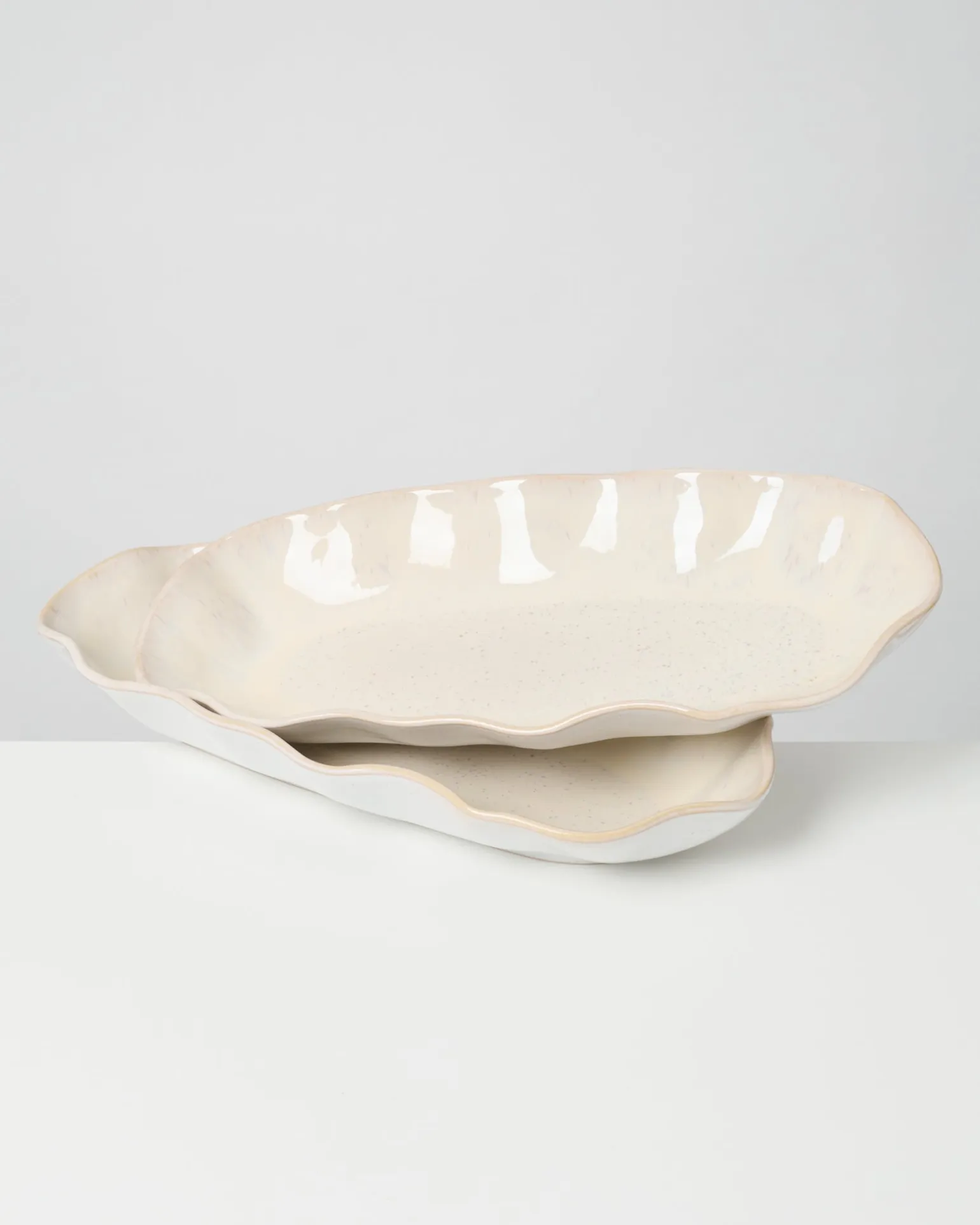Areia Servierplatte L shell sand