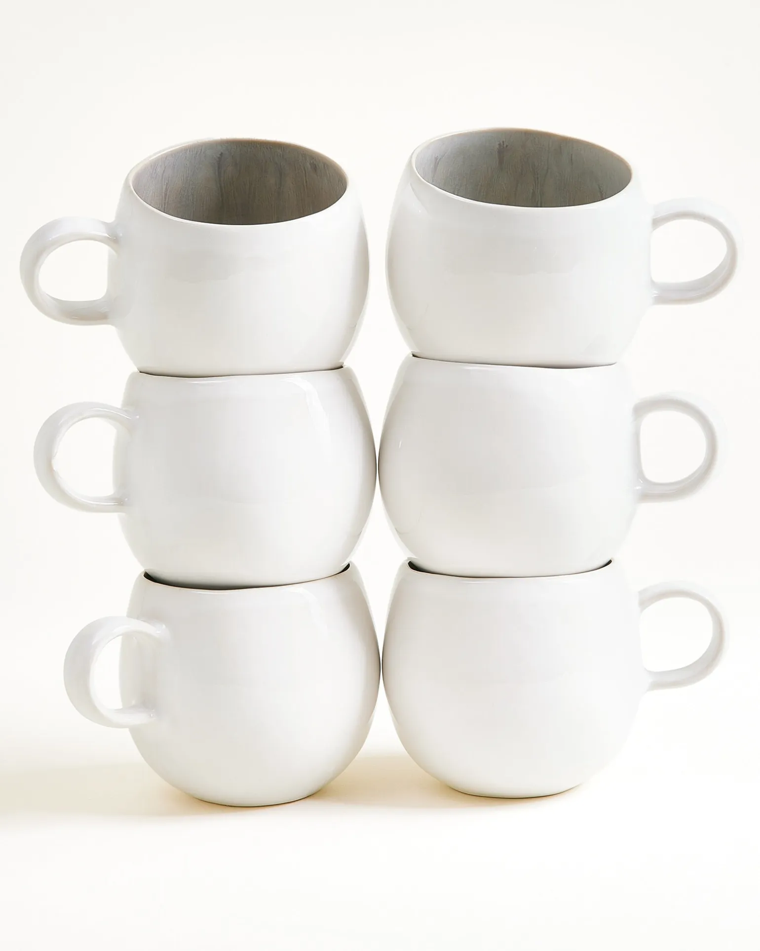 Areia Tasse groß grau 6er-Set