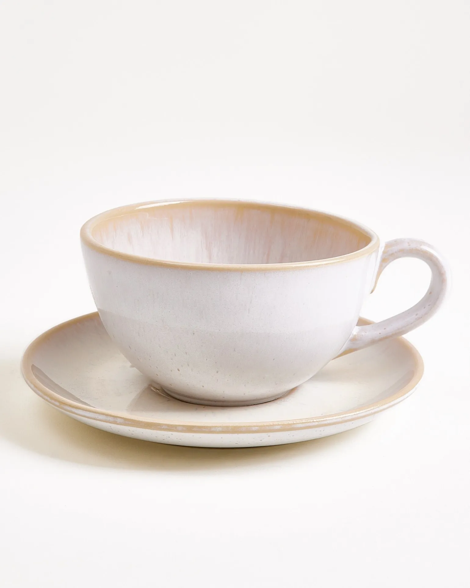 Areia Teetasse & Untertasse groß classic sand