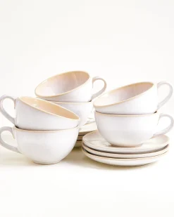 Areia Teetasse & Untertasse groß classic sand 6er-Set