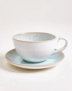 Areia Teetasse & Untertasse groß classic azur